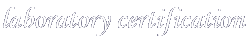 laboratory certification